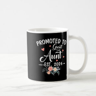 Promoted To Great Aunt Est 2024 Soon To Be Aunt Fl Coffee Mug