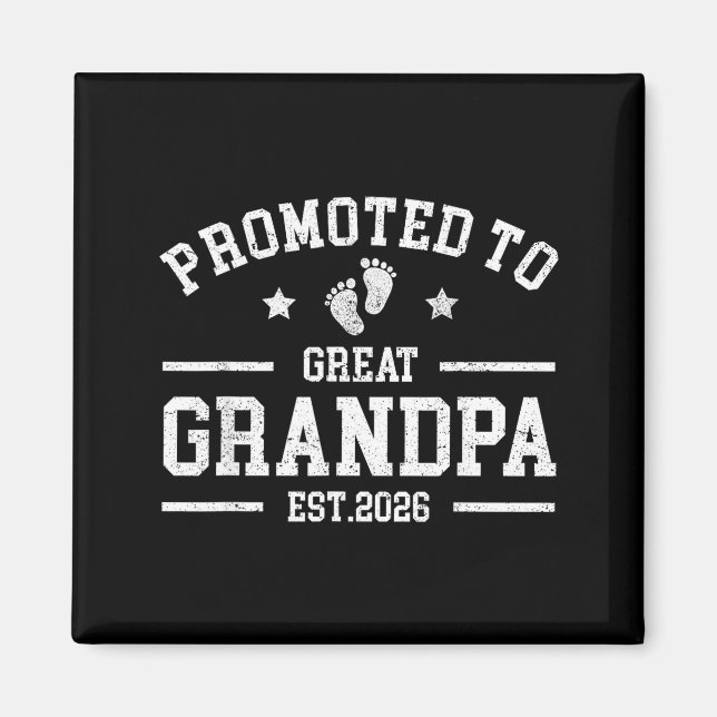Promoted To Great Aunt Est 2026 New Great Aunt Fat Magnet (Front)