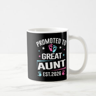 Promoted To Great Aunt Est 2026 Pregnancy Announce Coffee Mug