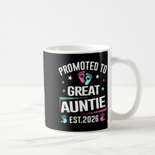 Promoted To Great Auntie Est 2026 Pregnancy Announ Coffee Mug