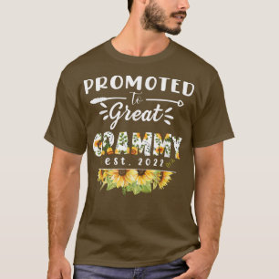 Promoted to Great Grammy Est 2022 Floral First Tim T-Shirt