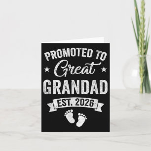 Promoted To Great Grandad Est 2026 Pregnancy Annou Card