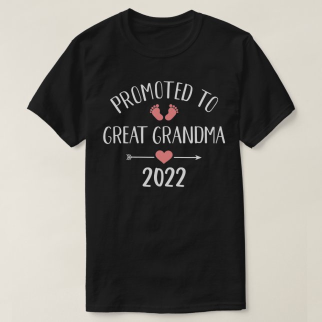 Promoted to great grandma 2022 for pregnancy annou T-Shirt (Design Front)