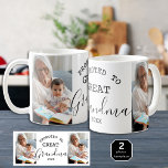 Promoted to Great Grandma 2 Photo Collage  Coffee Mug<br><div class="desc">Promoted to Great Grandma mug personalised with 2 photos and established year.
 Makes a unique gift for mothers day , grandparents day holidays and grandma birthday.</div>