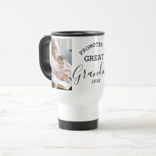 Promoted to Great Grandma 2 Photo Collage Coffee Travel Mug