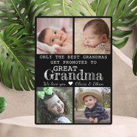Promoted To Great Grandma 4 Photo Collage