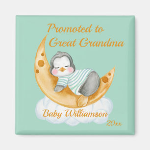 Promoted to Great Grandma Baby Penguin  Magnet