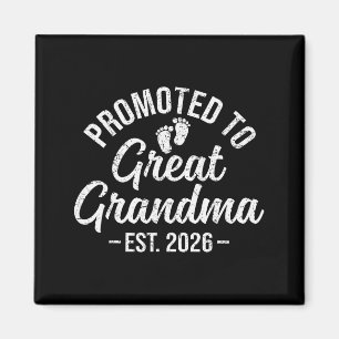 Promoted To Great Grandma Est 2026 First Time New  Magnet