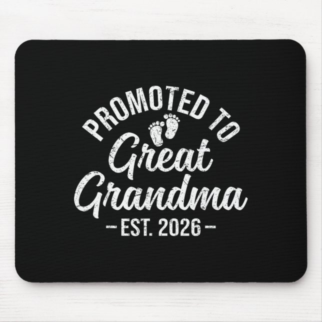 Promoted To Great Grandma Est 2026 First Time New  Mouse Mat (Front)