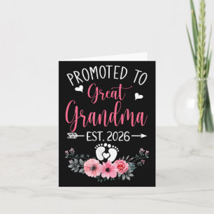 Promoted To Great Grandma Est 2026 Mothers Day  Card