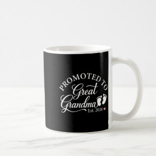 Promoted to great grandma est 2026 mothers day coffee mug