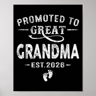 Promoted To Great Grandma Est 2026 Pregnancy Annou Poster