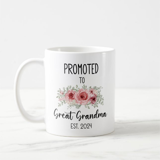 Promoted To Great Grandma Mug 2024, Great Grandma (Left)