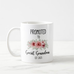 Promoted To Great Grandma Mug 2025, Great Grandma