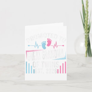 Promoted To Great Grandma Of Twins Est 2026 Baby S Card