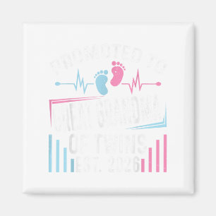 Promoted To Great Grandma Of Twins Est 2026 Baby S Magnet