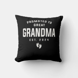 Promoted To Great Grandma To Be Est 2024 Cushion