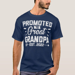 Promoted To Great Grandpa 2022 Cute Pregnancy Anno T-Shirt