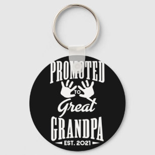 Promoted to Great Grandpa EST. 2021 Announcement Key Ring