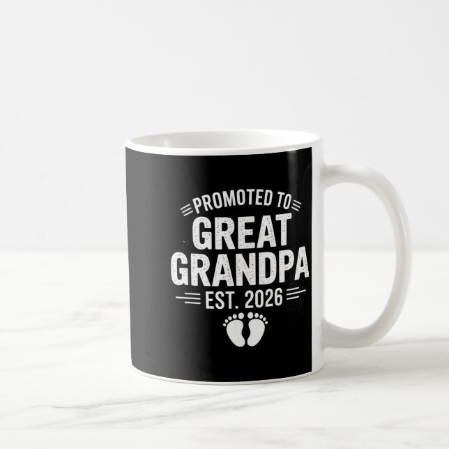 Promoted To Great Grandpa Est. 2026 Funny Soon To  Coffee Mug (Right)