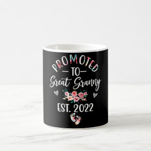 Promoted To Great Granny EST 2022 Coffee Mug