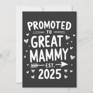 Promoted to Great Mammy Est. 2025 Mothers Day Holiday Card