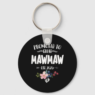 Promoted To Great Mawmaw Est 2025 First Time Mawma Key Ring