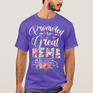 Promoted to Great Meme Est 2023 Floral First Time T-Shirt