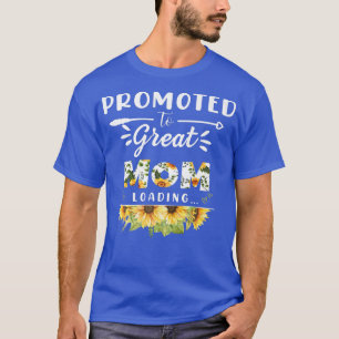 Promoted to Great Mum Est 2022 Floral First Time G T-Shirt