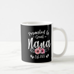Promoted To Great Nana 2025 Soon To Be Nana Pregna Coffee Mug