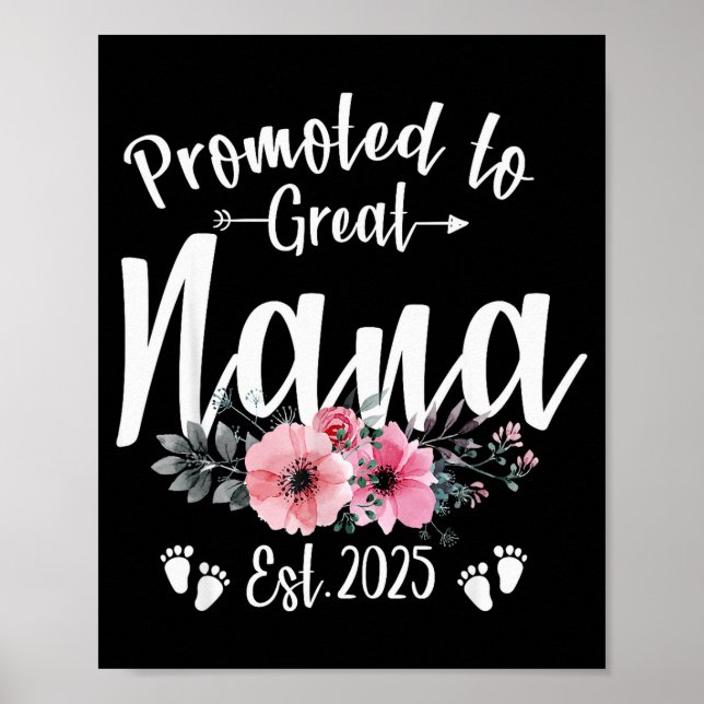 Promoted To Great Nana 2025 Soon To Be Nana Pregna Poster (Front)