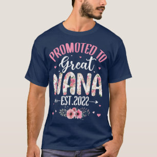Promoted To Great Nana Est 2022 Pregnancy Announce T-Shirt