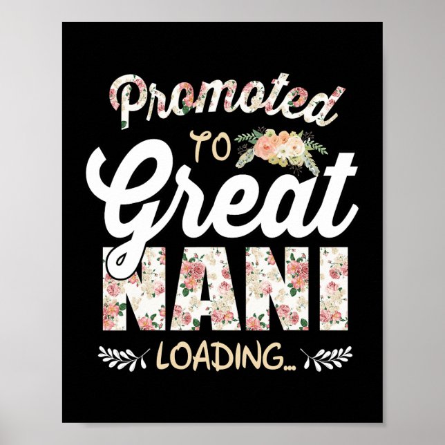 Promoted to Great Nani Est 2022 Floral First Time Poster (Front)