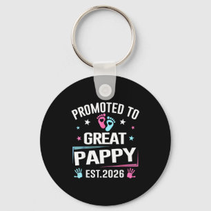 Promoted To Great Pappy Est 2026 Pregnancy Announc Key Ring