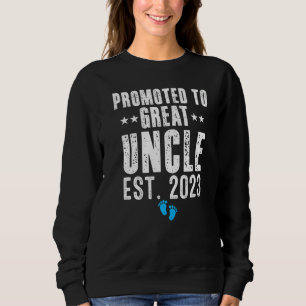 Promoted To Great Uncle 2023 It's A Boy  Baby Anno Sweatshirt
