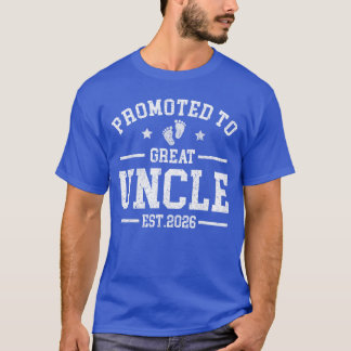 Promoted to Great Uncle Est 2026 New Great Aunt Fa T-Shirt