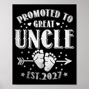 Promoted To Great Uncle Est 2027 Soon To Be Uncle Poster