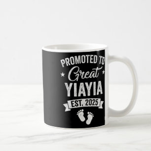 Promoted To Great Yiayia Est 2025 Pregnancy Announ Coffee Mug
