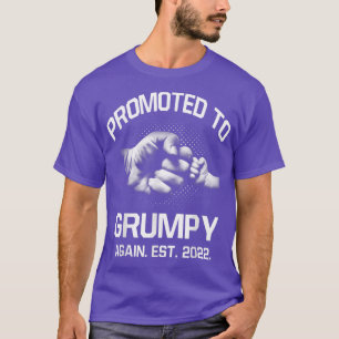 Promoted To Grumpy Again EST 2022 Christmas Father T-Shirt