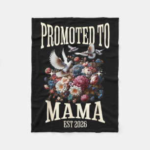 Promoted to mama est 2026 pregnancy reveal new bab fleece blanket