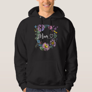 Promoted To Mama World's Best Mum Ever Flower Momm Hoodie