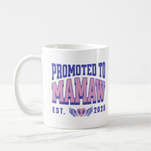 Promoted To Mamaw Est.2025 Pregnancy Announcement Coffee Mug