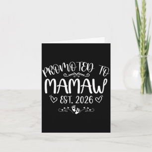 Promoted to mamaw est 2026 first time mum mother's card