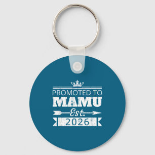 Promoted to mamu est 2026 new uncle reveal vintage key ring