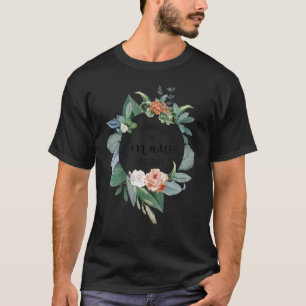 Promoted To Maw Est 2022 Women Flower First Time G T-Shirt