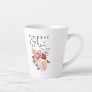 Promoted to Mema Mug – Floral Grandmother Gift