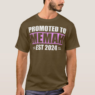Promoted To Memah Est 2024 Pregnancy Announcement  T-Shirt