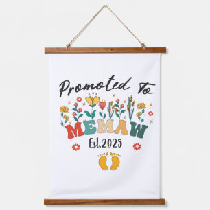 Promoted to Memaw est. 2025: A Special Year for a  Hanging Tapestry