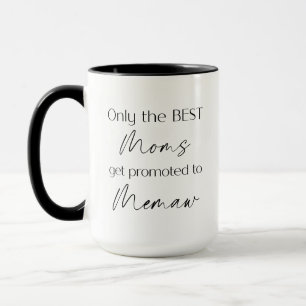 Promoted to Memaw   Grandmother Gift   New Grandma Mug