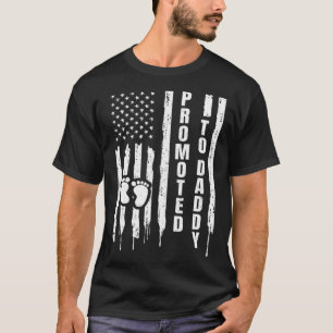 Promoted To Men Cool Daddy Dad Baby Birth T-Shirt